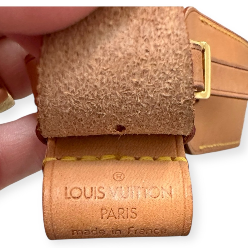 LOUIS VUITTON Leather Luggage Name Tag and Poignet Set - Picture 6 of 6